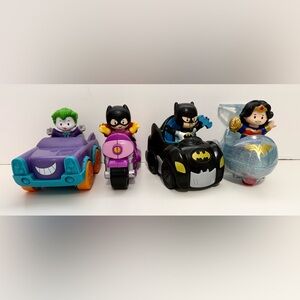 Fisher-Price DC Super Friends & Vehicles — Joker, Batgirl, Batman Wonder Woman